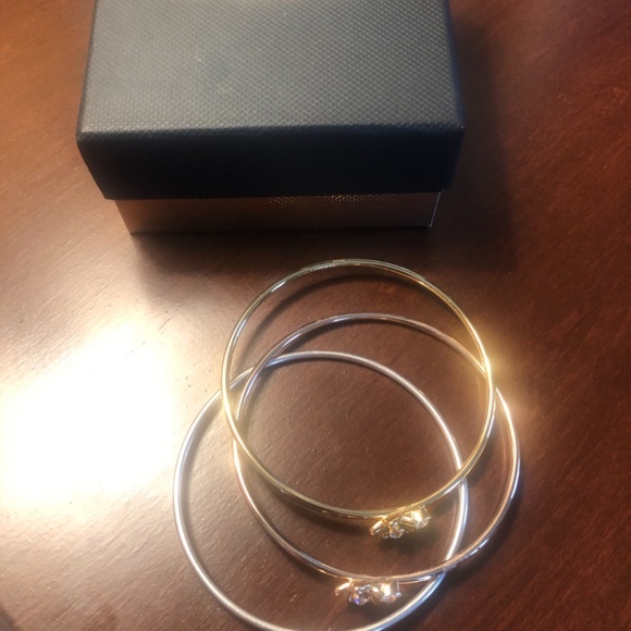 Coach Wildflower 3 Piece Bangle Set Pave -New with Box - Picture 3 of 6